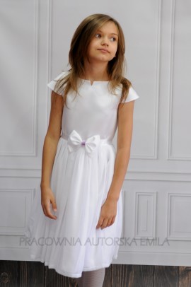 Fiora Biała sukienka dla druhenki